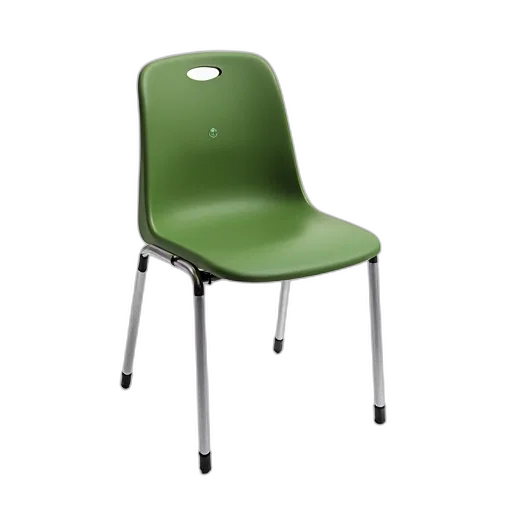furniture, 3d render, green, folding, chair, black, frame, silver transparent PNG cut-out