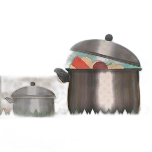 food, robot, 3d render, concept art, photorealistic, watercolor, fog, earth tones transparent PNG cut-out