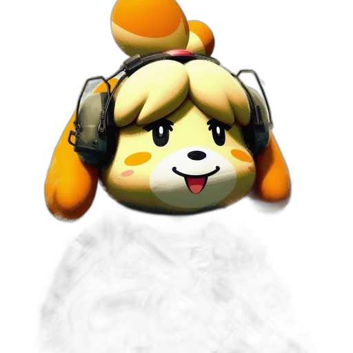 staff, mask, animal, hat, concept art, 3d render, pixel art, cartoon transparent PNG cut-out