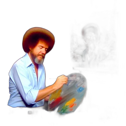 hat, robot, staff, hair, concept art, oil painting, photorealistic, pixel art transparent PNG cut-out