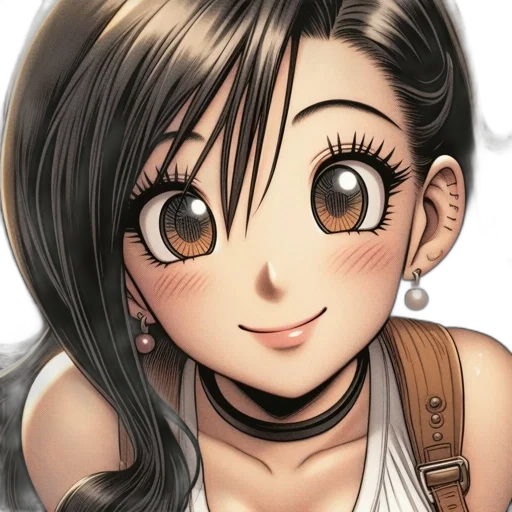 face, jewelry, anime, photorealistic, cartoon, comic book art, monochrome, illustration transparent PNG cut-out