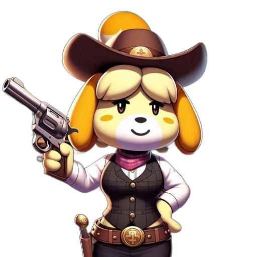 weapon, staff, animal, hat, concept art, pixel art, cartoon, 3d render transparent PNG cut-out