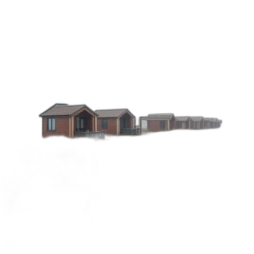 building, furniture, staff, umbrella, 3d render, concept art, photorealistic, fog transparent PNG cut-out