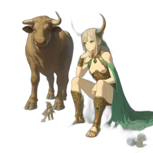 animal, concept art, fantasy art, comic book art, pixel art, green, earth tones, inside transparent PNG cut-out