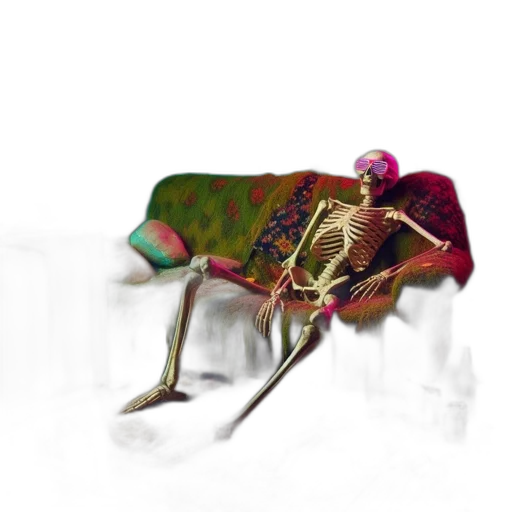 creature, mask, animal, robot, concept art, 3d render, vaporwave, fantasy art transparent PNG cut-out