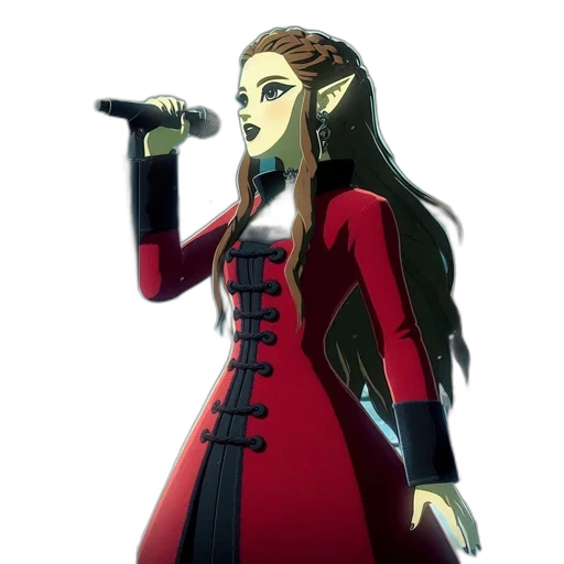 staff, dress, jacket, concept art, fantasy art, cartoon, pixel art, red transparent PNG cut-out