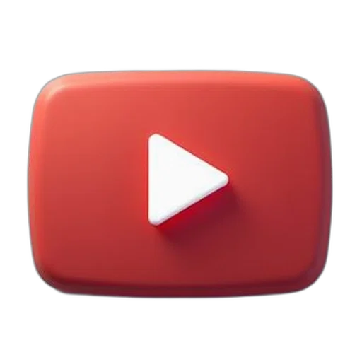 3d render, concept art, play, button, icon, style, shown transparent PNG cut-out