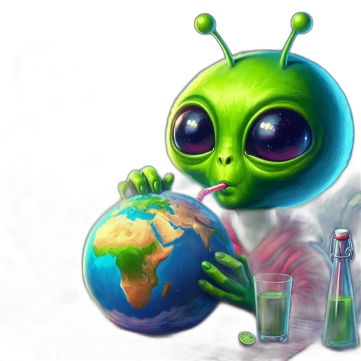 robot, creature, animal, concept art, 3d render, fantasy art, pixel art, outer space transparent PNG cut-out