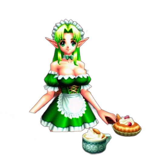 food, staff, dress, jewelry, pixel art, 3d render, concept art, fantasy art transparent PNG cut-out