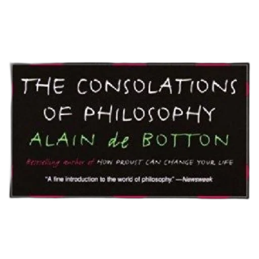 consolations, philosophy, alain, botton, featuring, black, green, checkered transparent PNG cut-out
