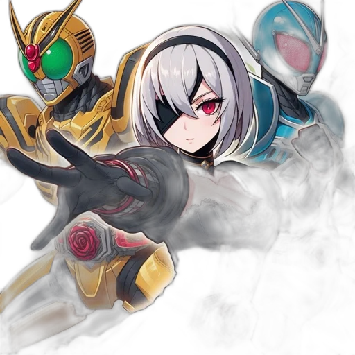 mask, robot, weapon, sword, anime, concept art, fantasy art, pixel art transparent PNG cut-out
