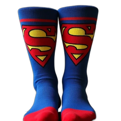 pairs, superman, socks, symbol, logo transparent PNG cut-out