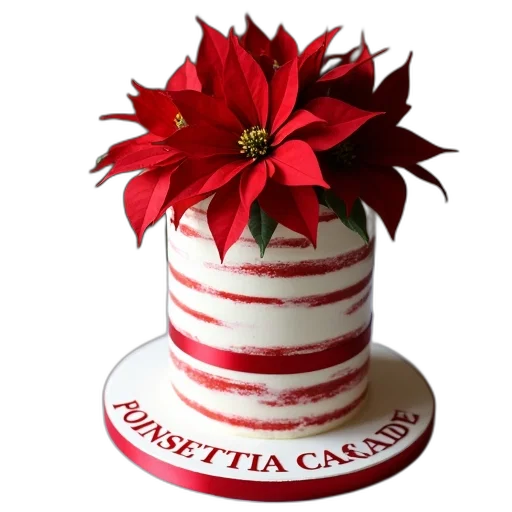 crown, 3d render, white, red, striped, cake, ribbon, around transparent PNG cut-out