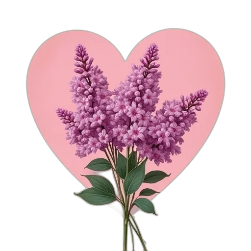 flower, 3d render, photorealistic, retro, card, bouquet, lila, flowers transparent PNG cut-out