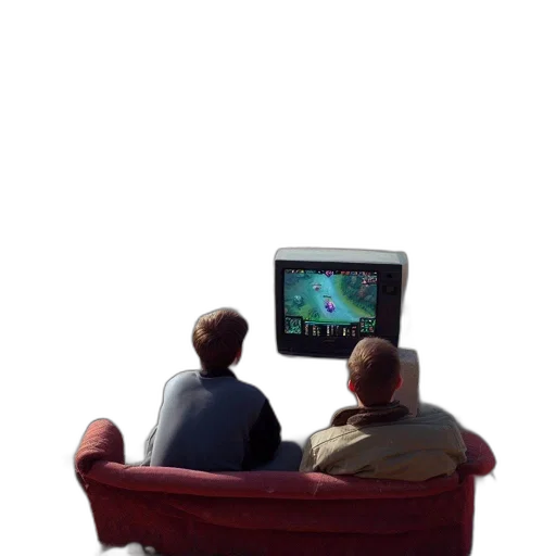 furniture, robot, staff, jacket, 3d render, pixel art, concept art, vaporwave transparent PNG cut-out