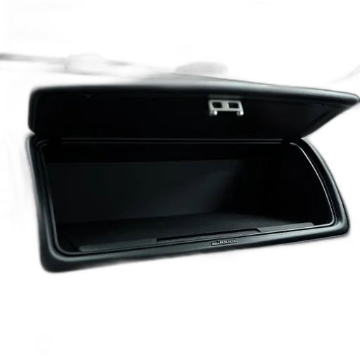 car, 3d render, black, interior, close-up, view, storage, compartment transparent PNG cut-out