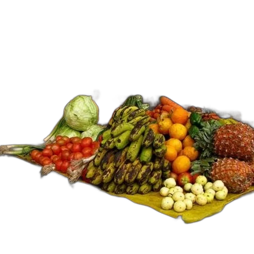 food, crown, photorealistic, vibrant, market, display, features, variety transparent PNG cut-out