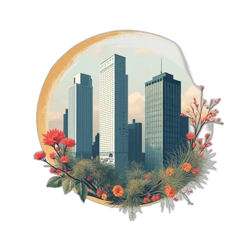 building, concept art, 3d render, photorealistic transparent PNG cut-out