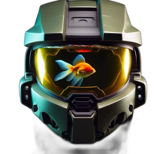 robot, weapon, mask, face, concept art, 3d render, pixel art, vaporwave transparent PNG cut-out