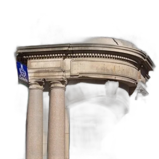 building, staff, face, mask, photorealistic, 3d render, concept art, vaporwave transparent PNG cut-out