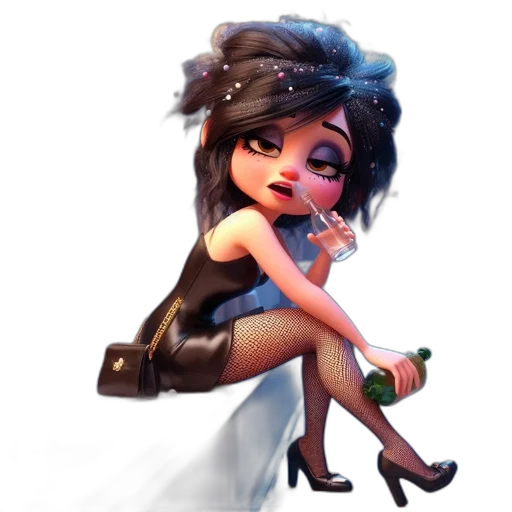 dress, staff, concept art, fantasy art, cartoon, 3d render, animated, woman transparent PNG cut-out