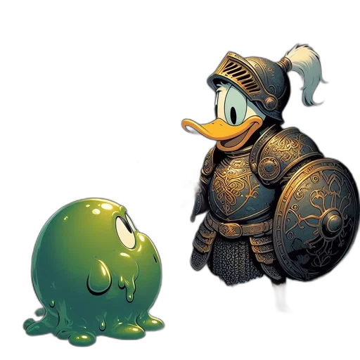 concept art, fantasy art, pixel art, comic book art, green, dim, chamber, slime-skinned transparent PNG cut-out