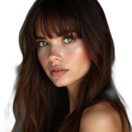 face, hair, hat, jewelry, photorealistic, oil painting, fantasy art, cartoon transparent PNG cut-out