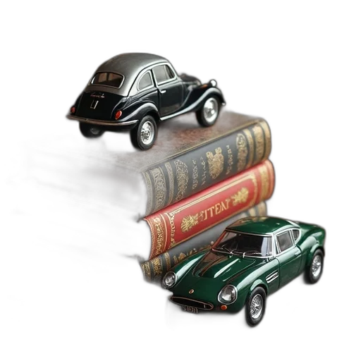 car, 3d render, books, accessories, enthusiast, including, motoring, equipment transparent PNG cut-out