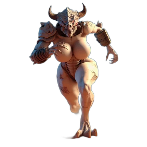 creature, animal, mask, dragon, concept art, 3d render, fantasy art, humanoid transparent PNG cut-out