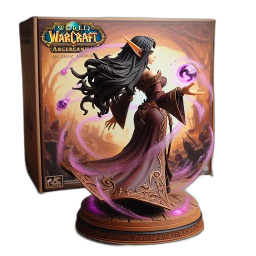 concept art, fantasy art, photo, displays, world, warcraft, figurine, female transparent PNG cut-out
