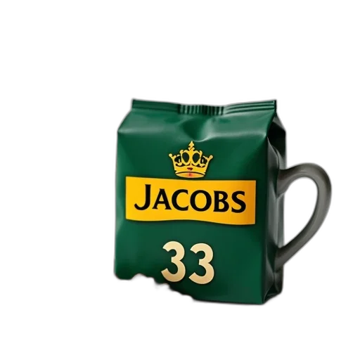 3d render, photorealistic, close-up, image, coffee, packet, brand, name transparent PNG cut-out