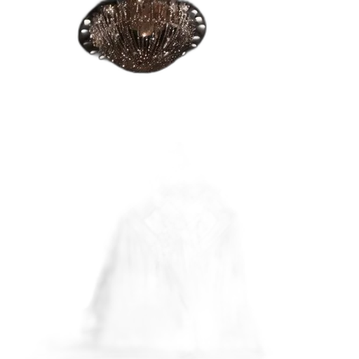 hat, crown, dress, umbrella, 3d render, concept art, photorealistic, fog transparent PNG cut-out