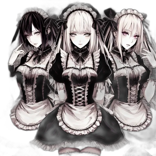 crown, dress, staff, anime, fantasy art, concept art, pixel art, monochrome transparent PNG cut-out