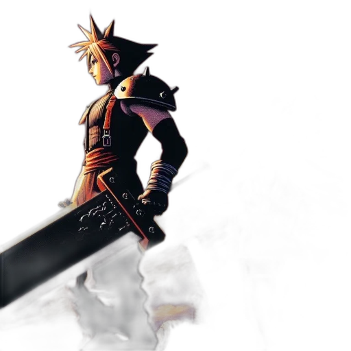 sword, weapon, staff, concept art, 3d render, fantasy art, pixel art, dark transparent PNG cut-out