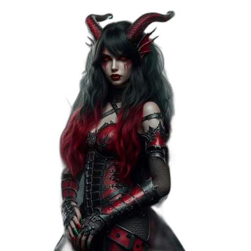 dress, fantasy art, concept art, comic book art, pixel art, dark, red, gothic transparent PNG cut-out