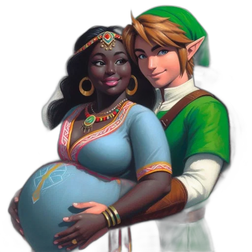 dress, concept art, fantasy art, pixel art, 3d render, pregnant, woman, traditional transparent PNG cut-out