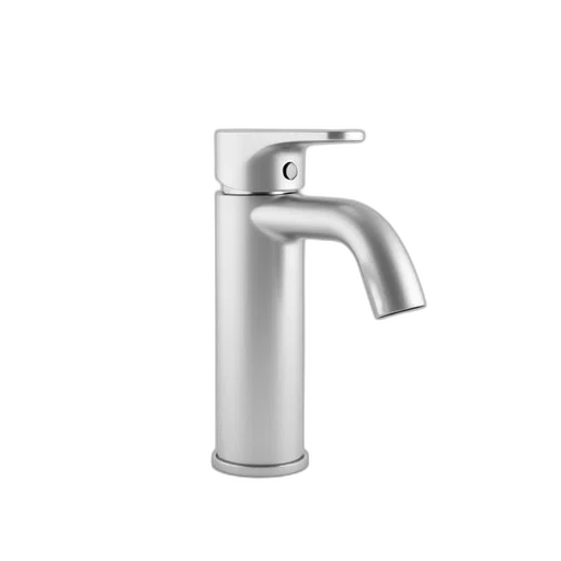 3d render, sleek, modern, faucet, curved, spout, single, handle transparent PNG cut-out
