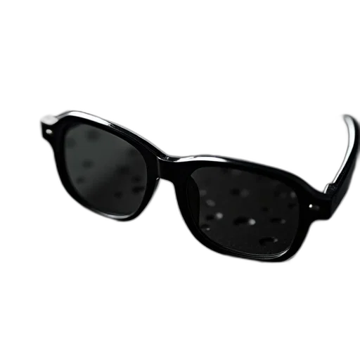 mask, hat, 3d render, photorealistic, black, pair, sunglasses, reflective transparent PNG cut-out