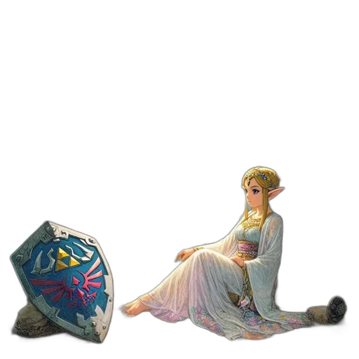 jewelry, dress, crown, sword, concept art, fantasy art, pixel art, 3d render transparent PNG cut-out