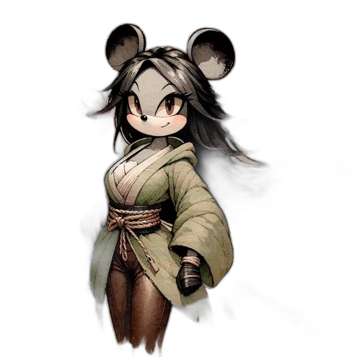 staff, weapon, mask, animal, concept art, fantasy art, pixel art, anime transparent PNG cut-out