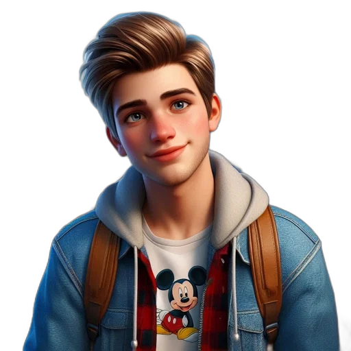 jacket, face, animal, staff, concept art, 3d render, cartoon, photorealistic transparent PNG cut-out