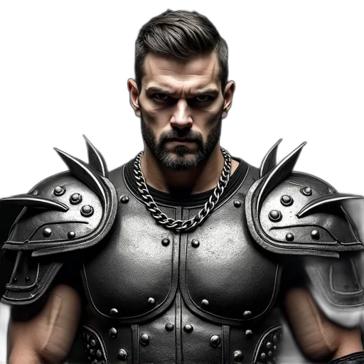 sword, fantasy art, photorealistic, concept art, comic book art, close-up, muscular, man transparent PNG cut-out