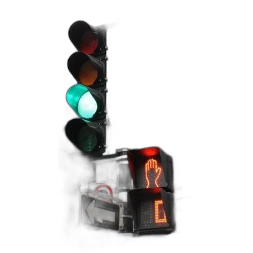 car, concept art, traffic, light, green, pedestrian, crossing, signal transparent PNG cut-out