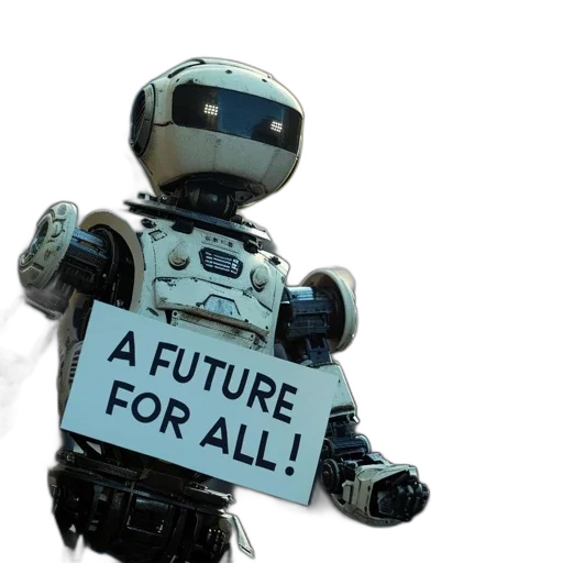 robot, 3d render, detailed, future, all, sign, stands, still transparent PNG cut-out