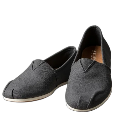 shoes, toms, classics, charcoal transparent PNG cut-out