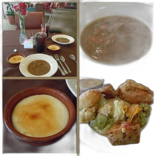 food, collage, four, images, showing, different, dishes, including transparent PNG cut-out