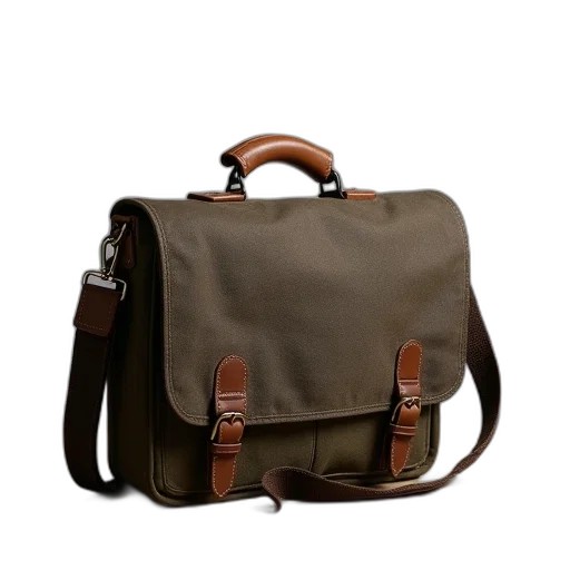 earth tones, canvas, messenger, bag transparent PNG cut-out