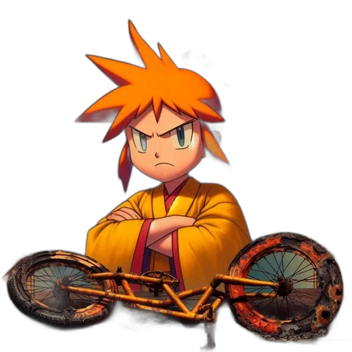 weapon, jacket, staff, animal, pixel art, concept art, fantasy art, cartoon transparent PNG cut-out