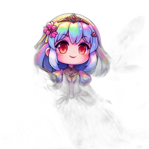 creature, crown, flower, dragon, anime, pixel art, fantasy art, concept art transparent PNG cut-out