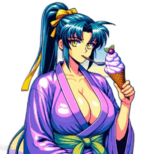staff, vaporwave, pixel art, anime, concept art, neon lights, blue, pastel transparent PNG cut-out